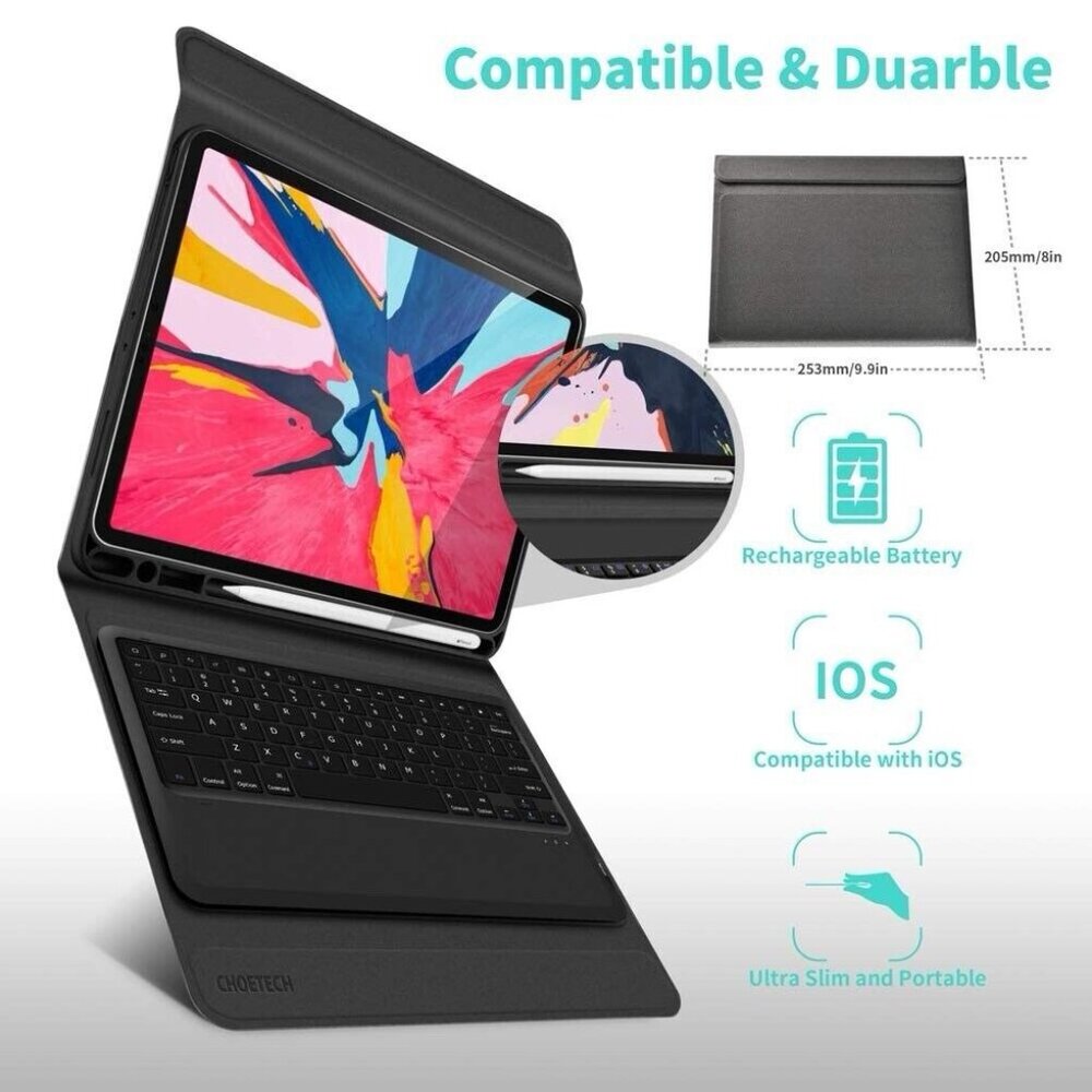 2018 IPad Pro 12.9" Keyboard Case (Support Apple Pencil Charging) CHOETECH